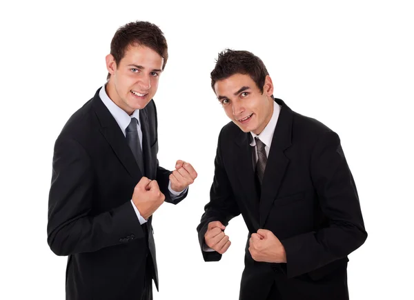 Två affärsman njuter framgång — Stockfoto