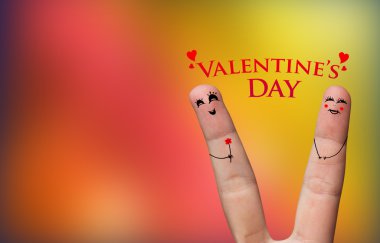 Happy finger hug clipart