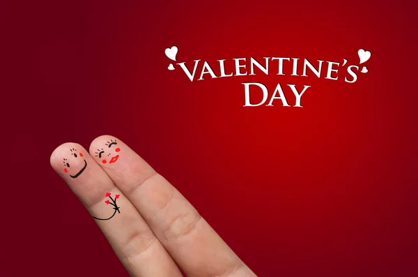 Обнимемся пальцами, День Святого Валентина — стоковое фото