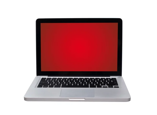 Na białym tle nowoczesny laptop — Zdjęcie stockowe