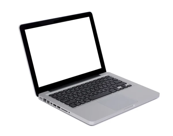 Изолированный новый ноутбук — стоковое фото