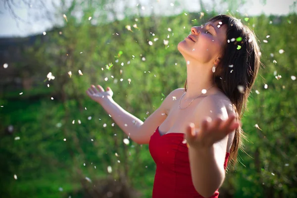 stock image Portrait of a beautiful young woman