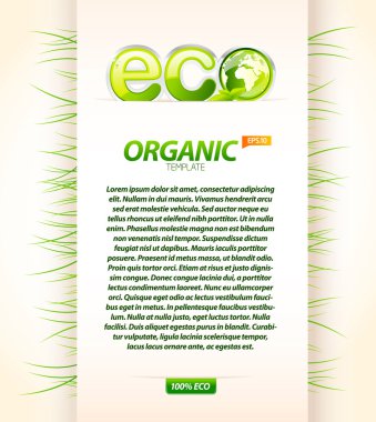 Organic eco template 2 clipart