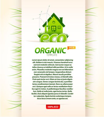 Organic eco template 1 clipart