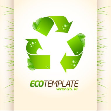 Green eco template 1 clipart