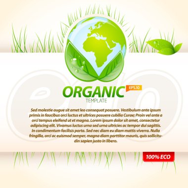 Organic eco template 1 clipart