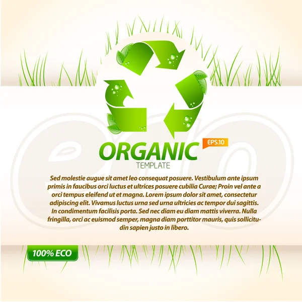 Organické eco šablona 3 — Stockový vektor