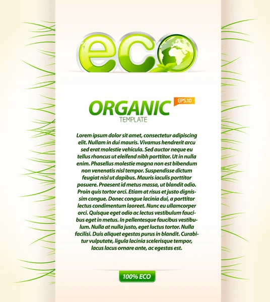 Organiskt eco mall 2 — Stock vektor