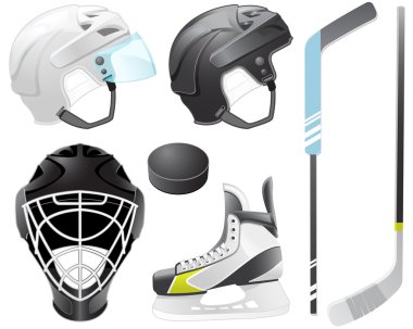 Hockey accessories clipart