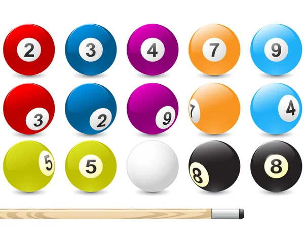 Billiard balls — Stock Vector