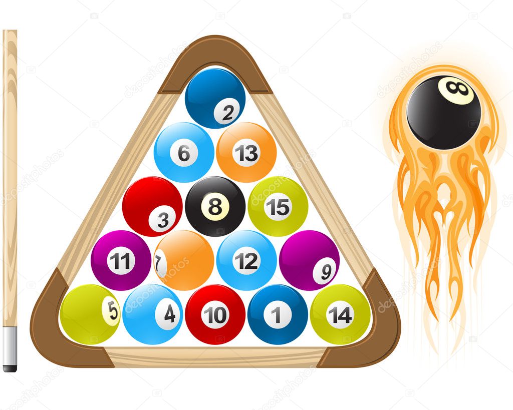 pool table balls clipart