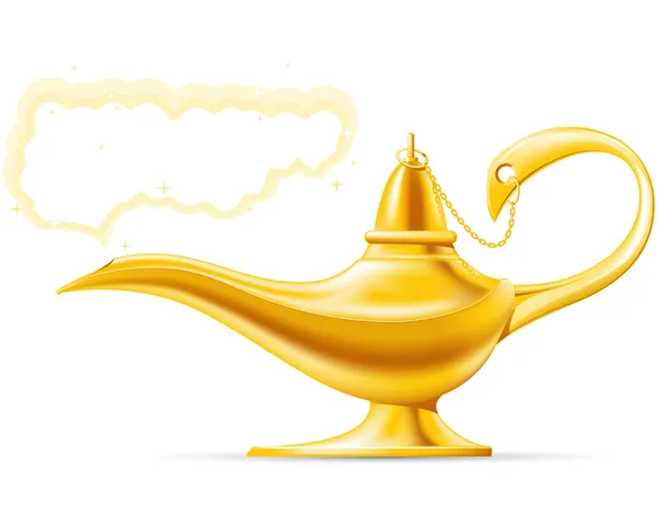 Lámpara Aladdin Con La Ginebra, La Lámpara Mágica Ilustración del Vector -  Ilustración de magia, deseo: 107278793