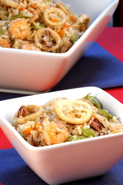 Calamary rice — Stock Photo, Image