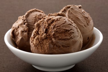 Delicious gourmet chocolate ice cream, clipart