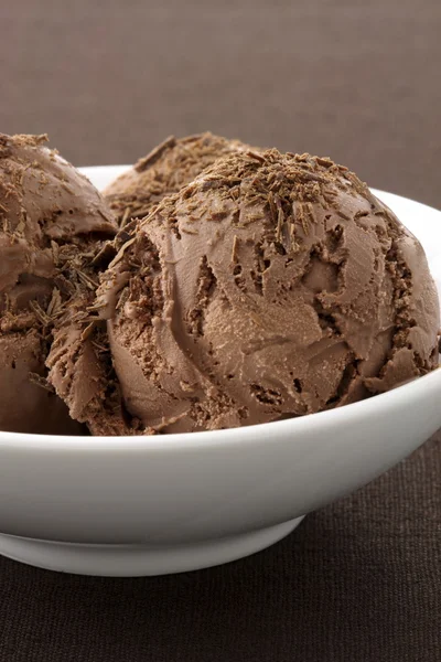 Heerlijke chocolade-ijs, — Stockfoto