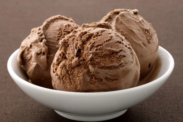 Delicious gourmet chocolate ice cream, — Stock Photo, Image