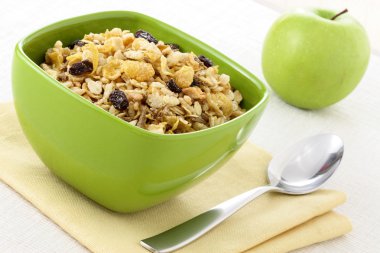 Healthy muesli breakfast clipart