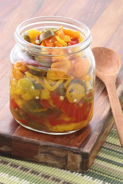 stock image Pickled hot peppers