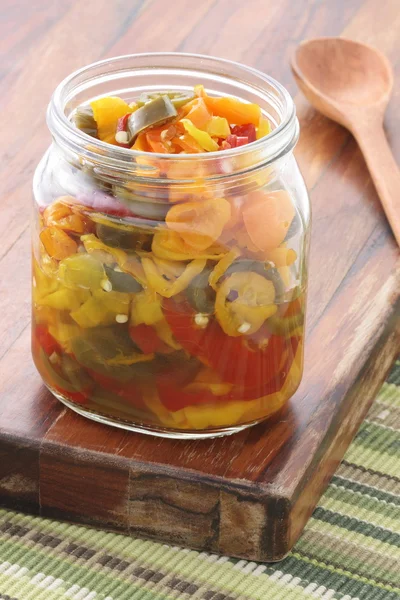 stock image Pickled hot peppers