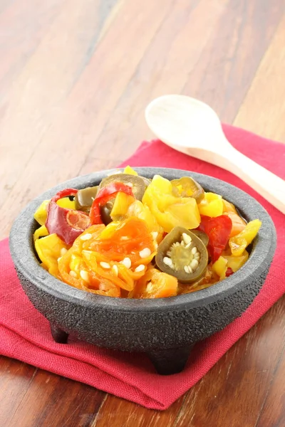 Pickled hot peppers — Stock Photo, Image