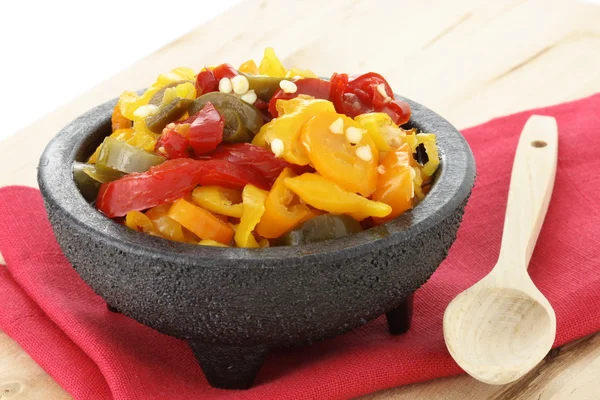 Pickled hot peppers — Stock Photo, Image