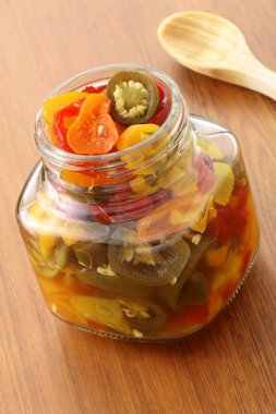 Pickled hot peppers clipart