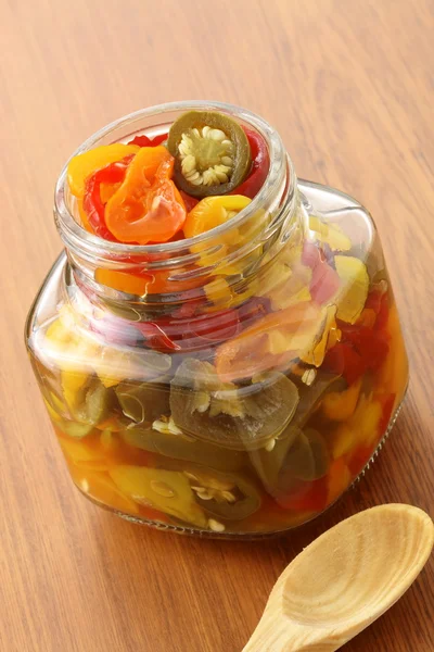 Stock image Pickled hot peppers