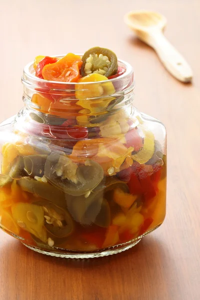 stock image Pickled hot peppers