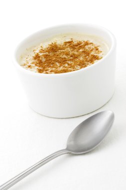 Delicious rice pudding clipart