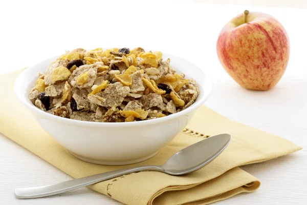 Healthy granola and fresh apple — Stock Photo, Image