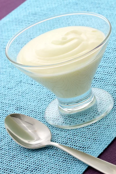 stock image Vanilla delicious fresh yogurt