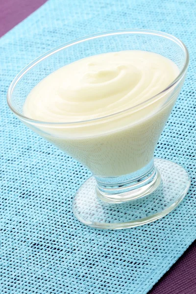 stock image Vanilla delicious fresh yogurt