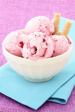 Delicious berries ice cream clipart