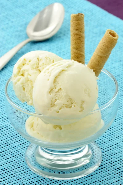 美味的香草冰淇淋 — 图库照片