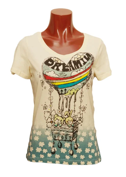 Camiseta femenina con estampado —  Fotos de Stock