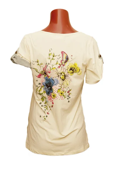 Schönes T-Shirt mit Blumen — Stockfoto