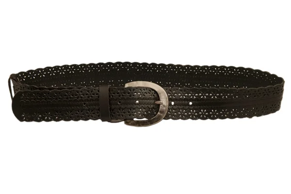 Leather belt isolated on white background — Stock Photo, Image