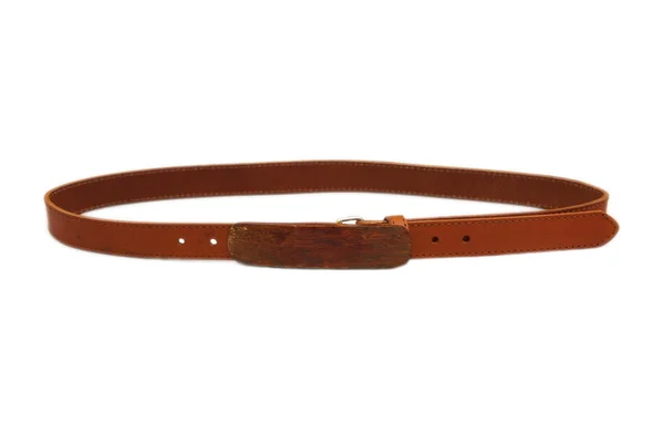Leather belt isolated on white background — Stock Photo, Image