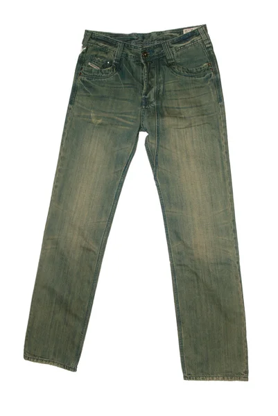 Jeans geïsoleerd op witte achtergrond — Stockfoto