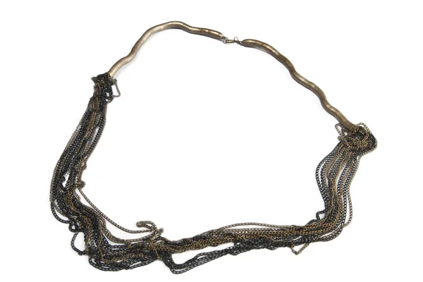 Stylový náhrdelník izolovaných na bílém pozadí — Stock fotografie