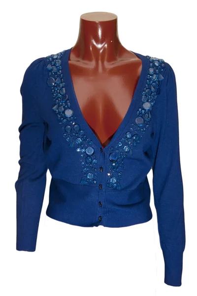 Niebieska kurtka kobiety — Zdjęcie stockowe