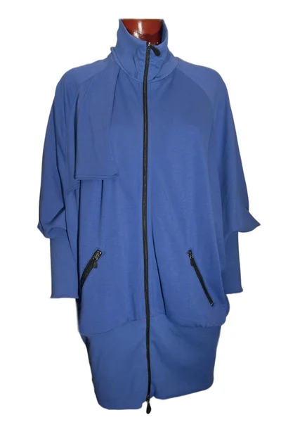 Niebieska kurtka kobiety — Zdjęcie stockowe