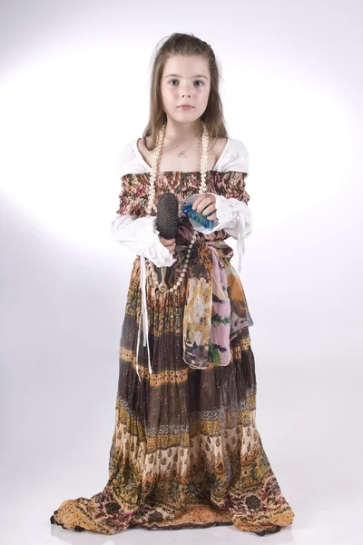 飾りのドレスの少女 — ストック写真