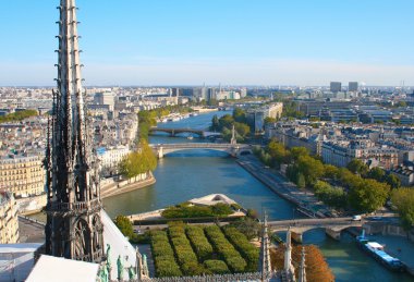 View from Notre Dame De Paris clipart