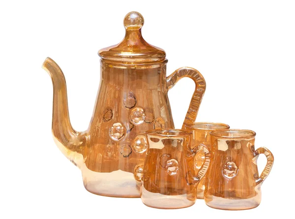 Vintage glass tea service — Stock Photo, Image