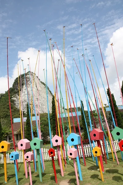 stock image Colorful bird houses.