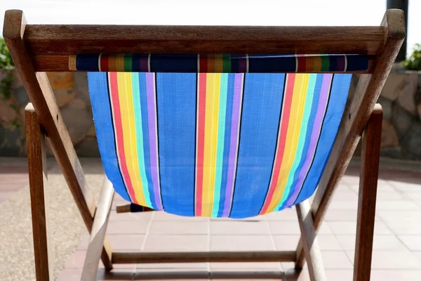Cadeira de praia na praia — Fotografia de Stock