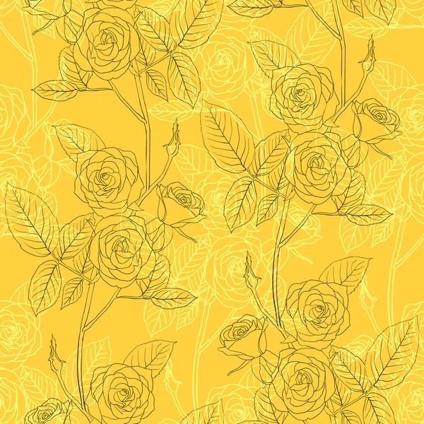 Rose seamless flower background illustration. — Stockfoto