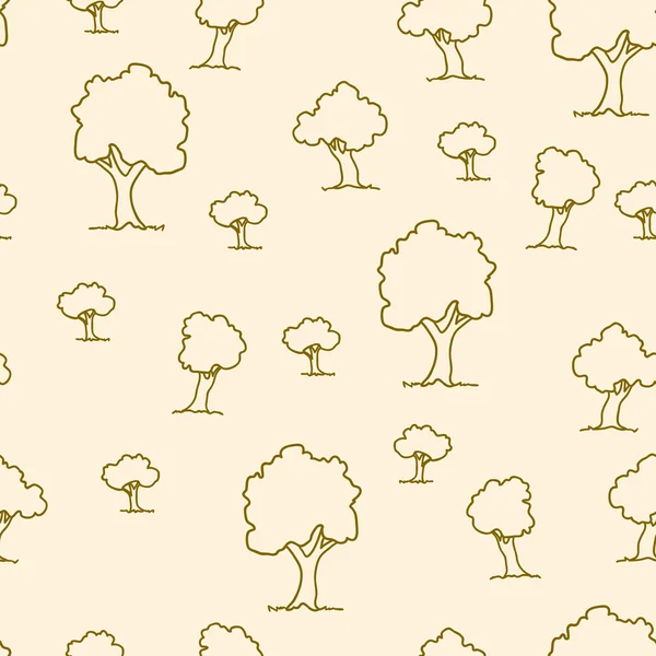 Seamless tree plant pattern — Zdjęcie stockowe