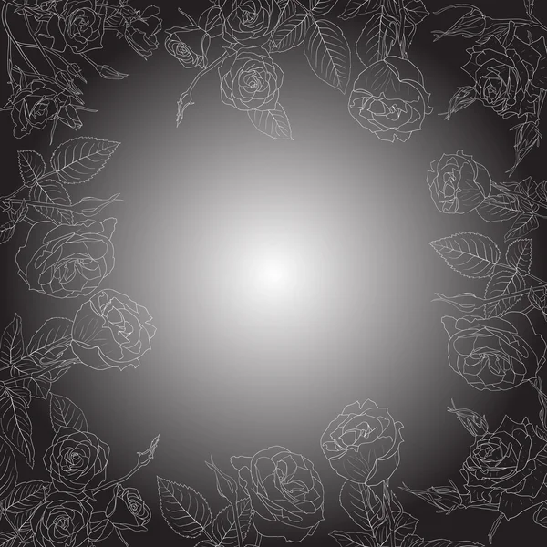 Floral background, frame from flowers — 图库照片
